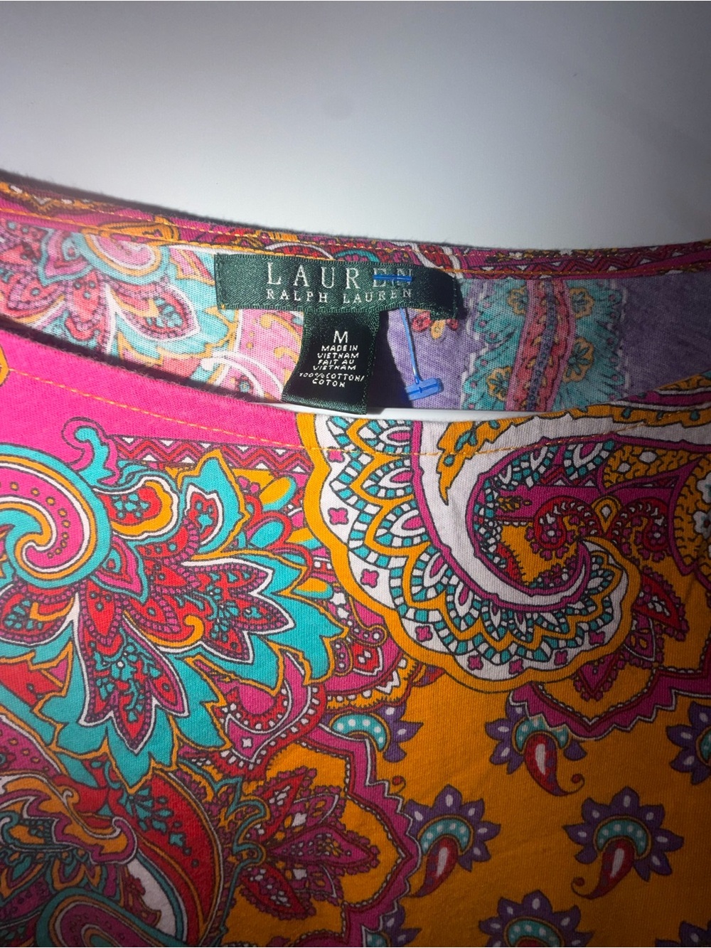 LAUREN Ralph Lauren Bright Paisley Tank Top - Pink, Orange, Turquoise